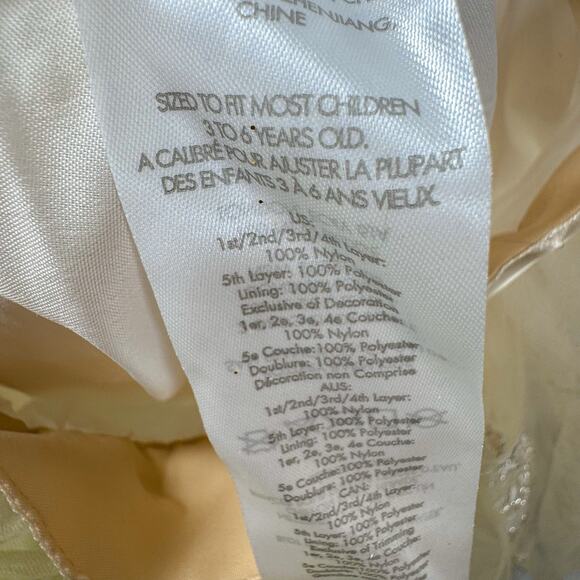 Pottery Barn Kids x Monique Lhuillier Lace Latte Tulle Tutu Embroidery Satin 3 + - Picture 11 of 11